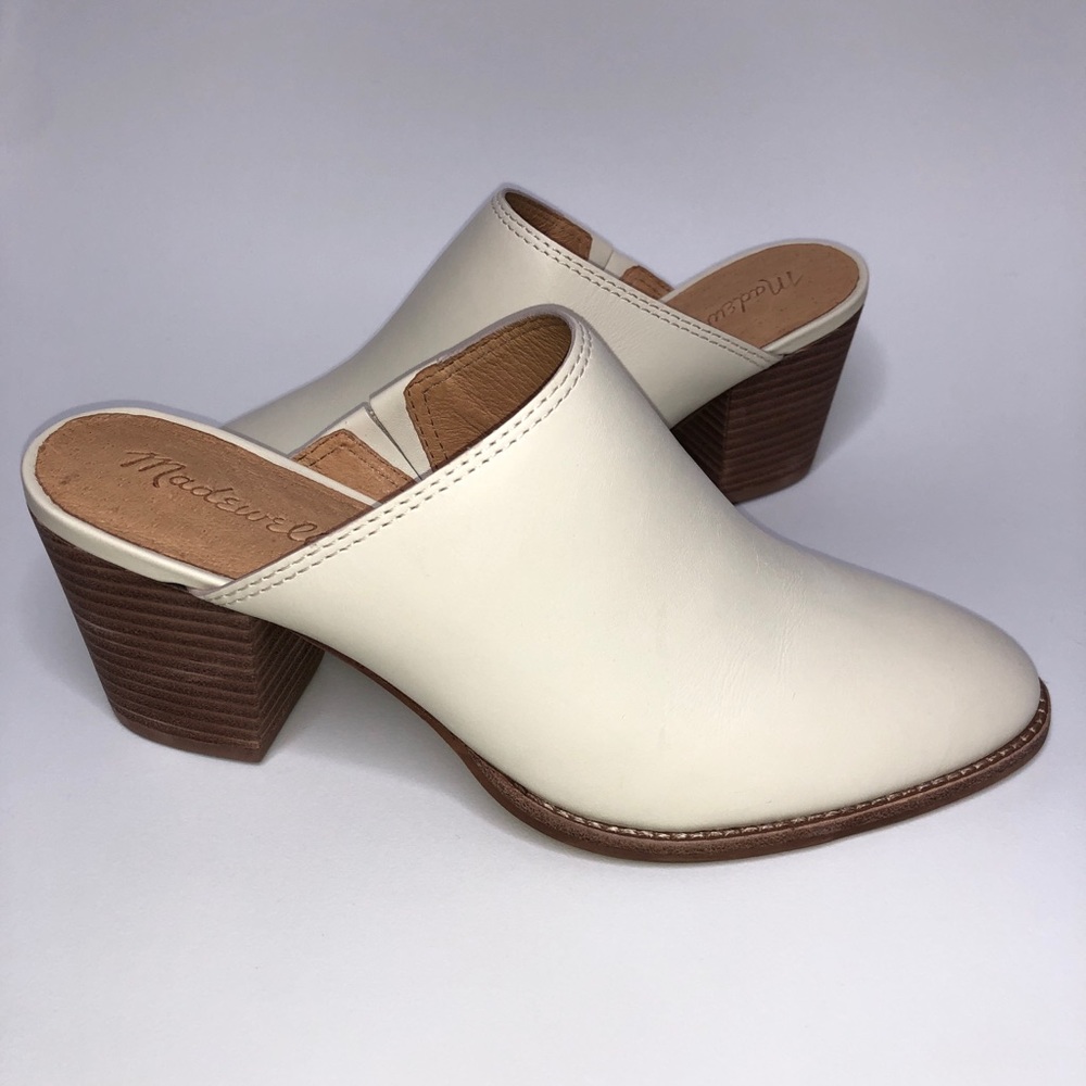 Madewell Harper Leather Mule Vintage Canvas